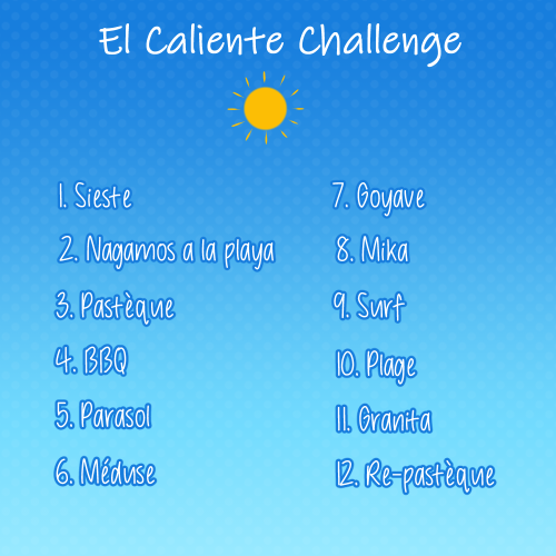 Did you liked the défi fleuri? Now comes El Caliente Challenge! Credits to my friends who contribute