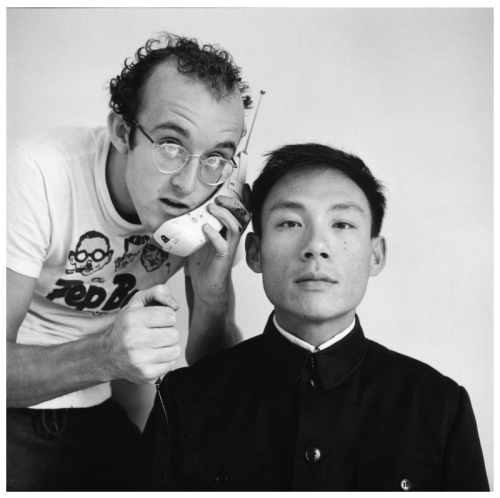 Tseng Kwong Chi, Keith Haring and Tseng Kwong Chi, 1986One late night in the spring of 1979, a man wearing high-waisted 