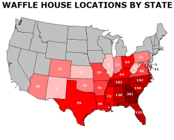 Teantacles:  Gunwildversuseverything:  As Of 2011, 25 U.s. States Had No Waffle Houses.