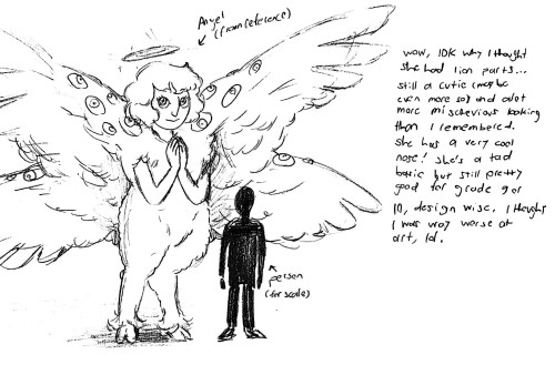 Redrew An Old Angel Design From Back In Grade 9 Or 10 (can't Remember) Once From Memory And Once From