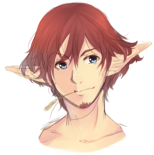 So since Sora was such a big hit I thought I would doodle Azar today for warm up, I don’t think men will get popular though :’D… Might do these busts as cheap commish slots in the future!  By the way gonna try to finish up all commissio