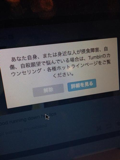 ibi-s:  Twitter / kusaremeguko: タンブラーで臓器やら血の写真ばかり検索してたらこんな表示がで …