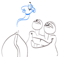 hug-bees:  I was talking with @awesomesaurous about something and suddenly we were both like WAIT A MINUTE  so people know about this but what about  you wished yourself bigger and shinier didn’t you you angry creb 