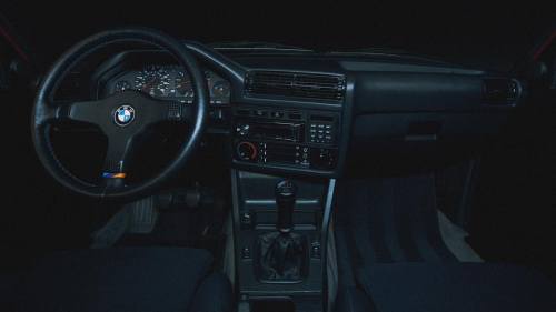 1988 BMW E30 M3 cockpit. • #bmw #e30 #e30m3 #bmwm3 #mpower #bmwinterior #e30interior #wideangle #cin