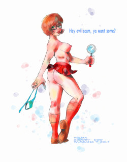 pornazzi:   Velma Pin-up  art by qnte4ign