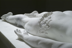 relievemyburden:  detail from: “Mermaid”, 2005. Carrara Marble, Double Sculpture, 90 x 190 x 28 cm.by Christian Lemmerz