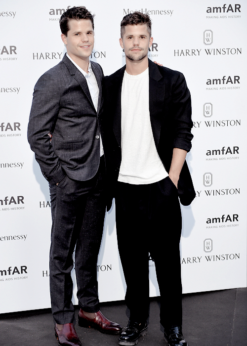 dailytwolf: Charlie and Max Carver arrives for the amfAR dinner on the sidelines of the Paris fashio