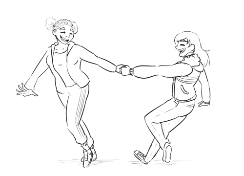 Femslash February - day 13!ever since learning that this ship is called “moonwalk” i have fallen in 