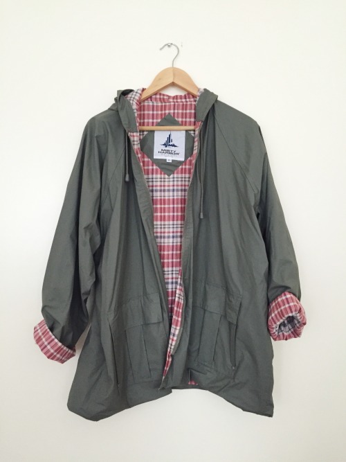 shopjouyi:waterproof raincoat with plaid lining