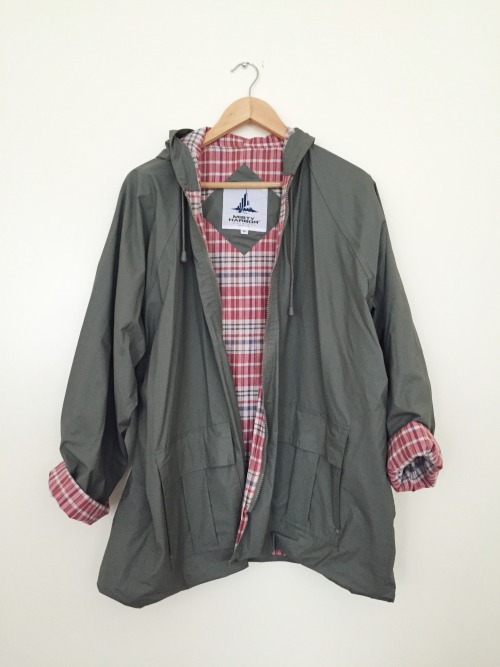 shopjouyi: waterproof raincoat with plaid lining