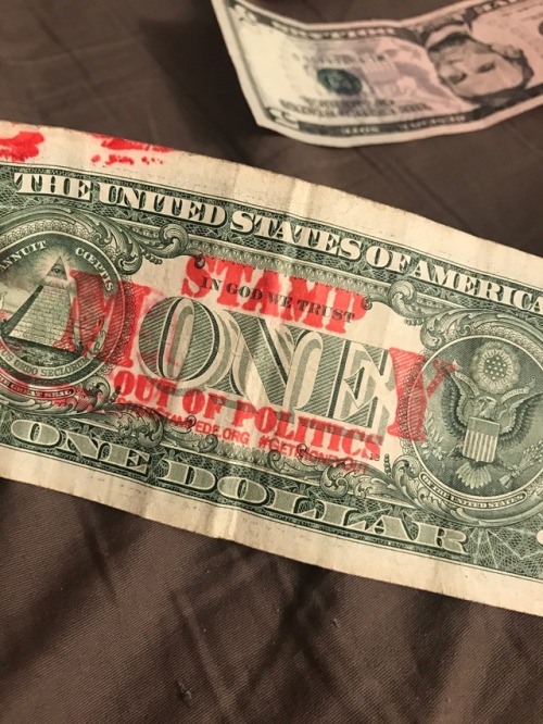 wastey:  succubus-stripper:Got rained on by this dollar at work sometime this week so reblog the woke dollar to give you extra luck taking from the 1% and redistributing it among the marginalized (sex workers only obviously because we need all the luck