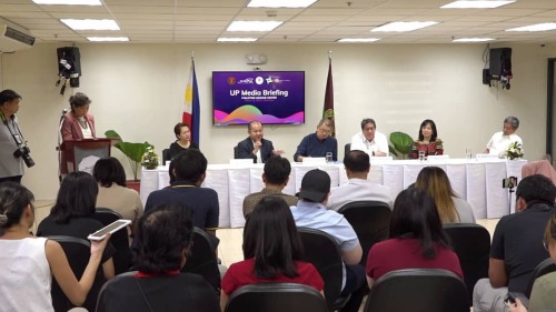 Earlier: Experts from the University of the Philippines held a press conference on the locally-produ