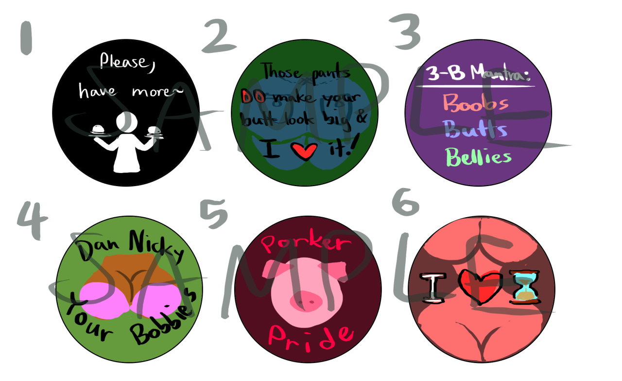 tubbertons: tubbertons: I’ve come up with quite a few button/pin designs but I’ll