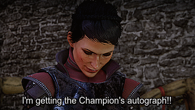 fuckyeahvarric:Things that I wish had been in Inquisition: Cassandra interacting with fangirling at 