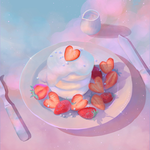 sugarmint-dreams:pancake study! ref photo-my shop