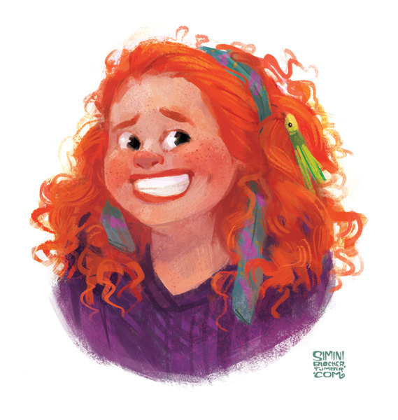 Smiley Eleanor.
Yep. This is… still happening. Painting Elanor’s hair is my new happy place.
Also I get to meet THE Rainbow Rowell next week at the Tumblr party next week. Excited!
