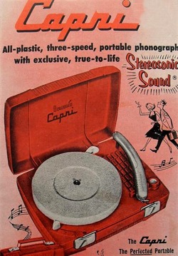 vinylespassion:  Capri portable phonograph.