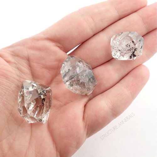 structureminerals:  Quartz crystals from Herkimer Co, New York StructureMinerals.com  15% off all orders over ฟ, coupon code: AUTUMN