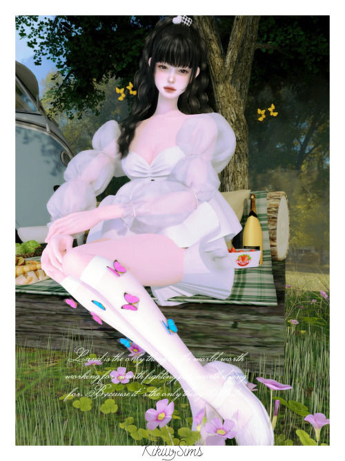  [KIKIW]Spring outing *New mesh*8 colors/shoes*2 colors/socks/wristleft*Base game compatible*Female*