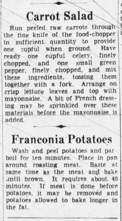 Recipe Wednesday #45Happy Recipe Wednesday!These are real early-20th century recipes, taken from the