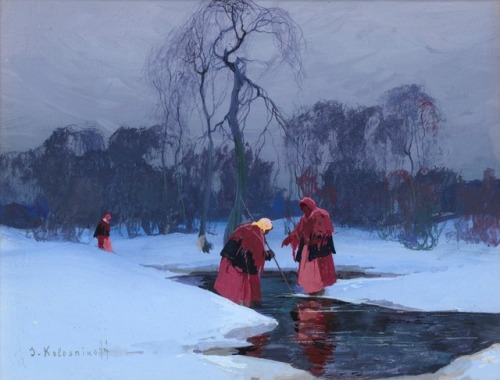 windypoplarsroom:Stepan Kolesnikov “Winter Scene”