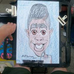 Caricature drawn @dairydelight ! #mattbernson