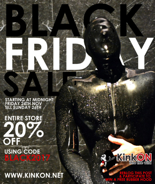 thekinkon: Out biggest sale of the year is coming, the entire store with 20%off using the code BLACK
