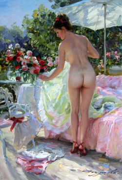 artbeautypaintings:  Afternoon in the sun - Konstantin Razumov