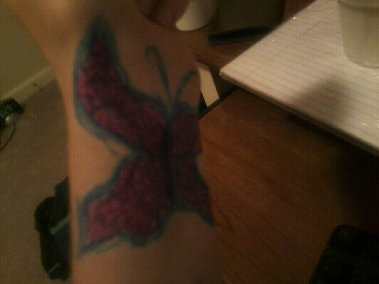 I wish I could wrap myself safe in these soft pink and blue wings tonight