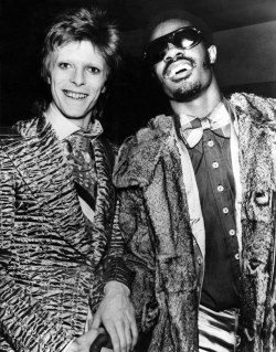 soundsof71:David Bowie and Stevie Wonder,