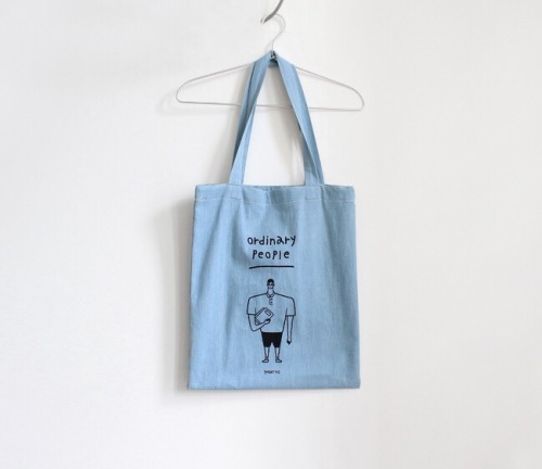 3MONTHS - ‘ORDINARY PEOPLE’ ecobag (Light denim) www.3months.co.kr