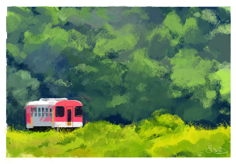 citruslucy: having fun testing out brushes with some colour studies :-)