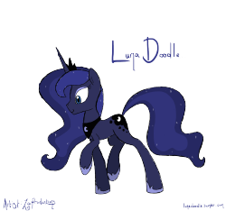 lunadoodle:  I’ve decided to join in the doodling of moon horse.  Guest submission from zacproductions  &lt;3