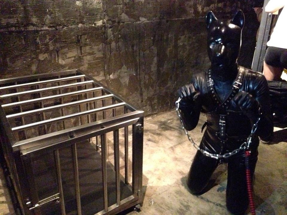 rubber dog slave caged  littleghostpup:  the-alley:  The Rubber Dog  :3 