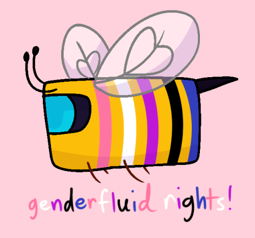 wlw-girls: minecraft bee says lgbtq+ rights! (wolf batch here) [terfs, transmeds, truscum, ace 