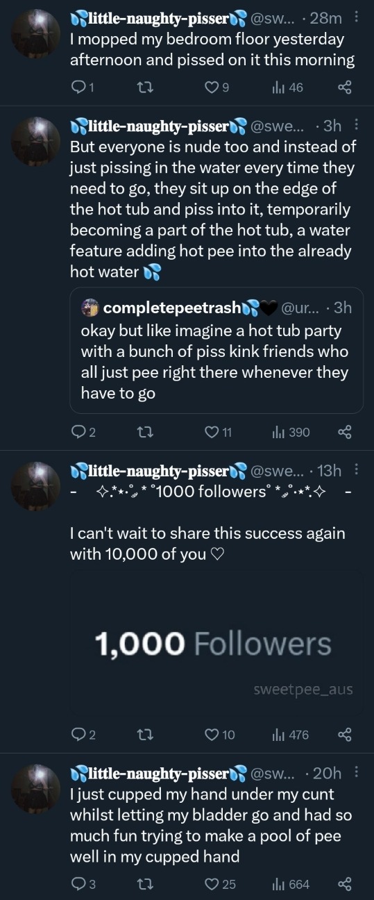 💦𝐥𝐢𝐭𝐭𝐥𝐞-𝐧𝐚𝐮𝐠𝐡𝐭𝐲-𝐩𝐢𝐬𝐬𝐞𝐫💦 (@sweetpee_aus) / Twitter