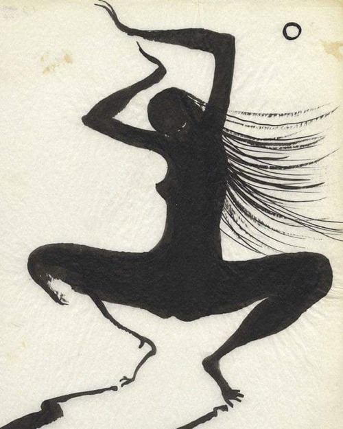 toucherdesyeux:Marjorie Cameron (1922-1995), illustration from ‘Songs for the Witch Woman