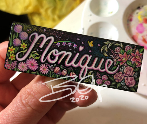 Another nametag.  2020 was off to a rough start.Monique requested something “pink”, since Valentine’