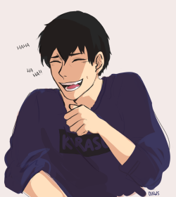 oikws:  ok ok so whAT IF when kageyama smiles/laughs rly hard he has a DIMPLE