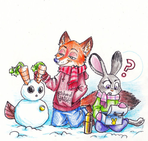 judyhopps-wilde:  Zootopia - Snow Bunny by richardAH