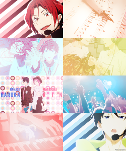 precioushim-blog:  [au meme] rin and haru as a famous singing duo and composers  “Say Haru, if the words spoken between you and me were made into a song, what would your favorite melody be?”   