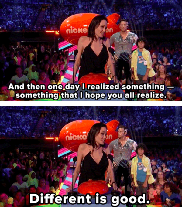 thetrevorproject:Angelina Jolie shares a powerful message during her acceptance speech