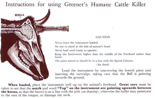 The Greener Humane Cattle Killer,One of the more unusual firearms I have ever posted, the Greener Hu