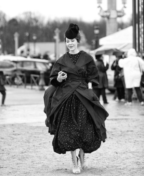 ulyanastreetgame:Ulyana Sergeenko attending the John Galliano Fall 2012 Ready-To-Wear show during Pa