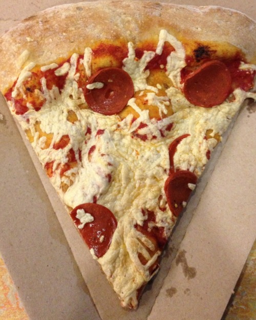 veganpizzafuckyeah:  reblogged from fueledbyveggies:  Yesterday’s dinner was a vegan pepperoni slice from Whole Foods  ugh you guys why must you do this to me!?!