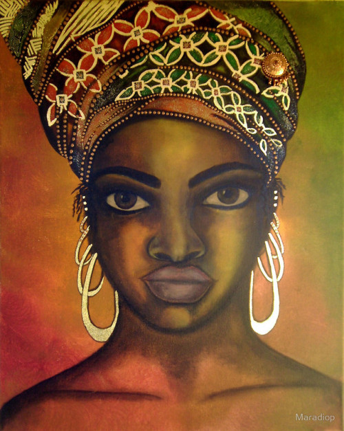 Asase Yaa - Original Painting by Mara Diop