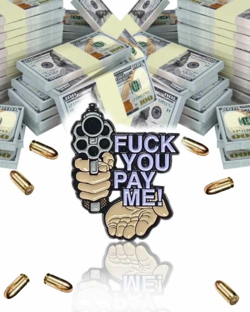 New FU*K YOU  PAY ME Pin @avenuegraduates. This drop is in collaboration with @gooddopesupplyco and 