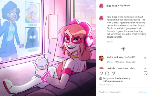 nightfurmoon:  New post from Miss Heed’s instagram! Uh oh, things are getting feisty in Atreno   👀  Source below!