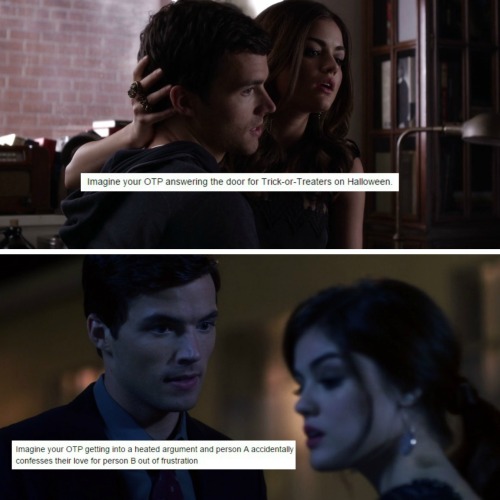 ezras-santaboxers:Ezra and Aria + imagine your otp