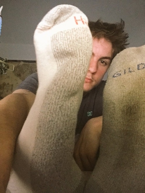 Gay foot, sock, spit